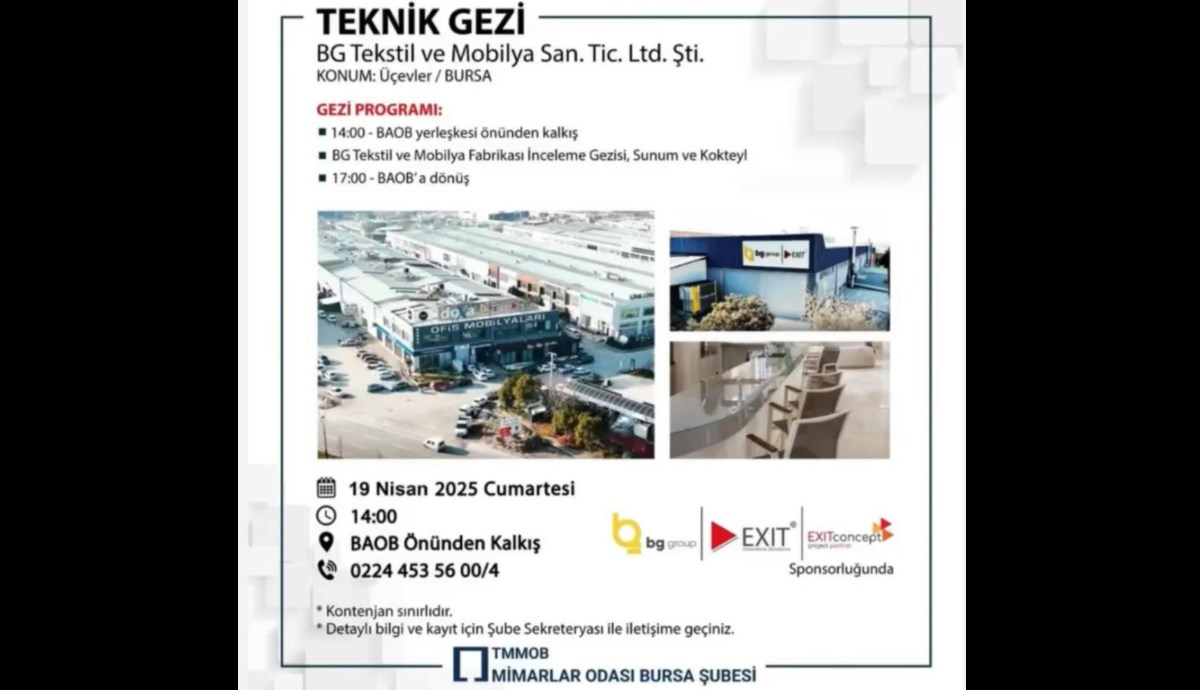 Bursa Mimarlar Odası’nı BG Group Genel Merkezi’nde Ağırladık